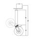 Simol Stützrad mit Stahlrohr 1000 kg / Rad 275 x 70 mm